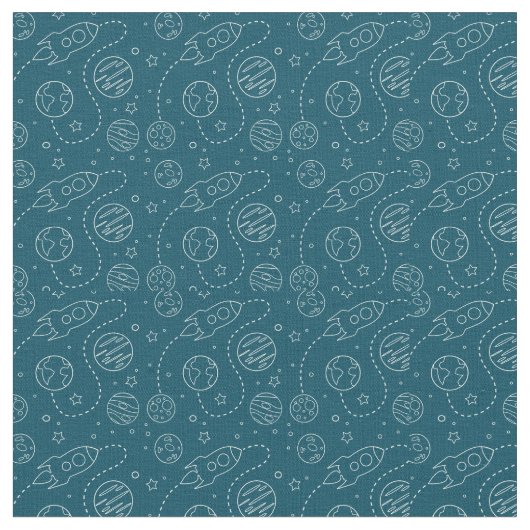 Tissu Dessins de calque dans le Motif spatial (Fermer)