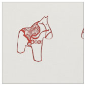 Tissu Dessins de Cheval Rouge Dala (Fermer)
