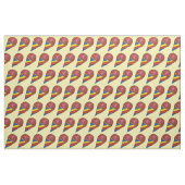 Tissu d'été des cônes de neige rayé rouge jaune (Fat Quarter)