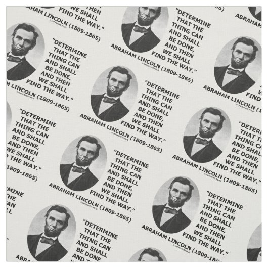 Tissu Déterminer Ce Qui Peut Être Fait Citation Lincoln (Échantillon)