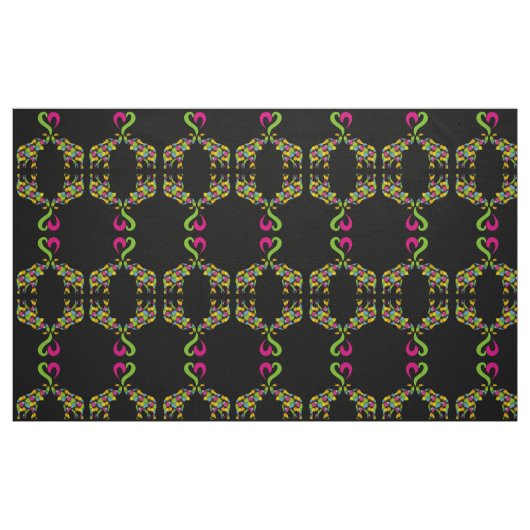 Tissu Deux éléphants amoureux (Fat Quarter)