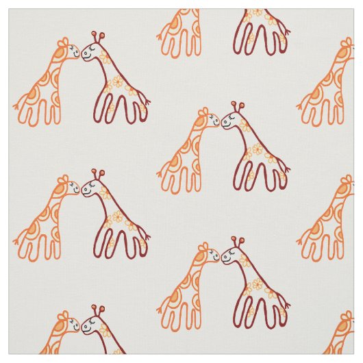 Tissu Deux petites girafes (Échantillon)