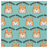 Tissu Devinez ce Corgi Butt (Fermer)