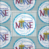 Tissu Devise d'infirmière exceptionnelle (Carreau)