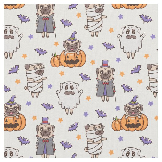 Tissu d'Halloween carlin (Fermer)