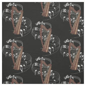 Tissu d'harpe - obscurité (Échantillon)