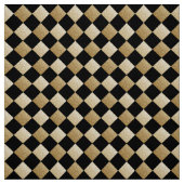 Tissu Diagonal Checks Black/Gold Damask DCRX (Échantillon)