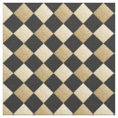 Tissu Diagonal Checks Black/Gold Damask DCRX (Détail)