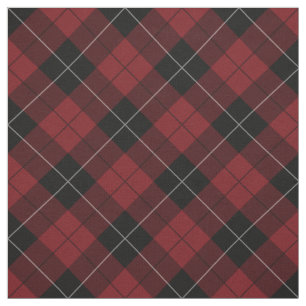 Tissu Diagonale blanche noire rouge de tartan de plaid