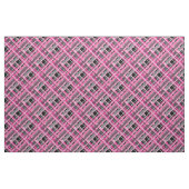 Tissu Diagonale rose, grise et noire (Fat Quarter)
