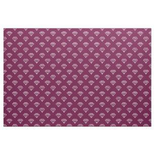 Tissu Diamant - Blanc sur Crimson Profond 660036