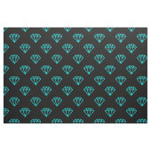 Tissu Diamant - Cyan sur Noir (Fat Quarter)