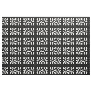 Tissu diamant de chevrons contemporains chics noir/blanc