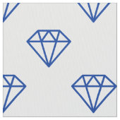 Tissu Diamant - Marine en blanc (fermé)