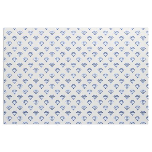 Tissu Diamant - Marine en blanc (Yard)