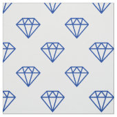 Tissu Diamant - Marine en blanc (Échantillon)