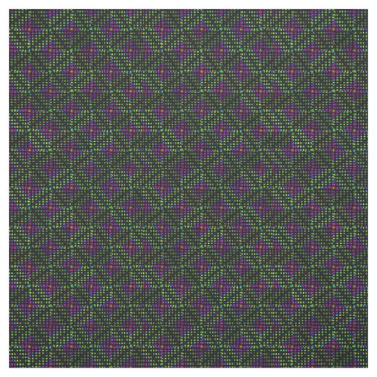 Tissu Diamant Marocain Vert Et Rose, (Échantillon)