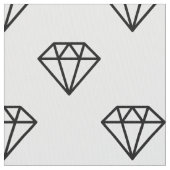 Tissu Diamant - Noir sur Blanc (fermé)