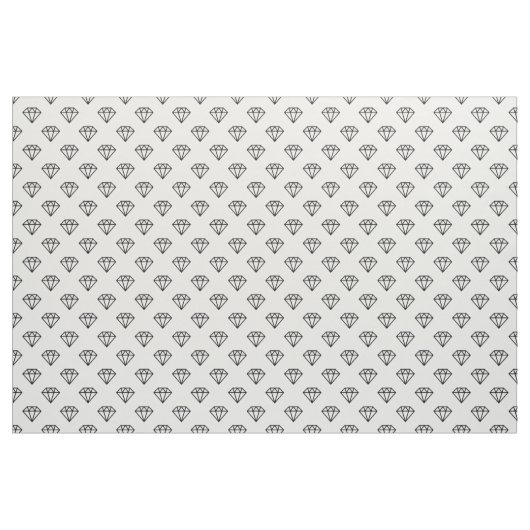 Tissu Diamant - Noir sur Blanc (Yard)