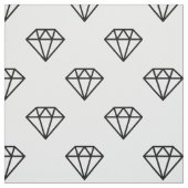 Tissu Diamant - Noir sur Blanc (Échantillon)