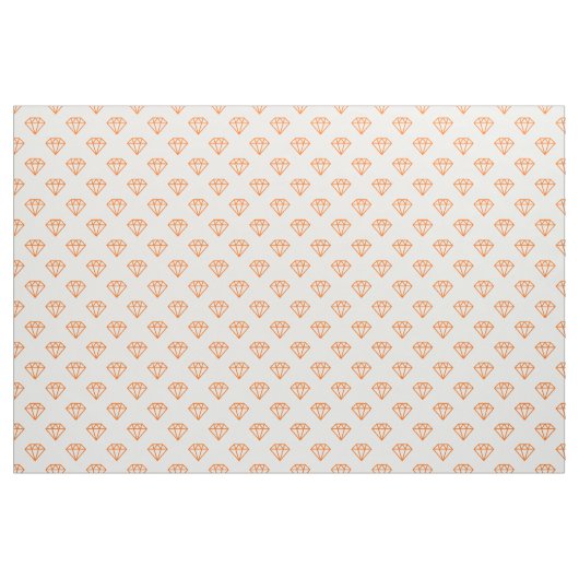 Tissu Diamant - orange sur blanc (Yard)