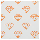 Tissu Diamant - orange sur blanc (Échantillon)