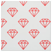 Tissu Diamant - Rouge sur blanc (Échantillon)