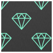 Tissu Diamant - Turquoise sur Noir (fermé)