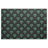 Tissu Diamant - Turquoise sur Noir (Fat Quarter)