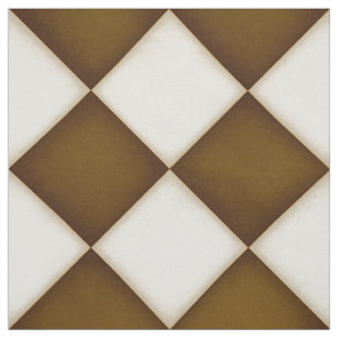 Tissu Diamants blancs Brown et anciens (grande échelle)
