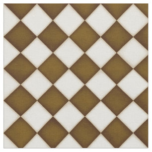 Tissu Diamants blancs Brown et antiques (petite échelle)