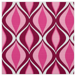 Tissu Diamants, Bourgogne et rose modernes de la moitié