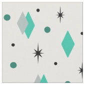 Tissu Diamants de l'âge spatial Turquoise Blanc (Fermer)