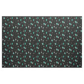 Tissu Diamants de l'âge spatial Turquoise Noir (Yard)
