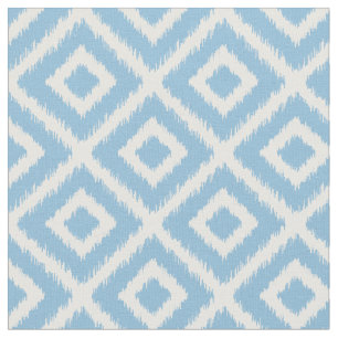 Tissu Diamants d'Ikat bleu ciel