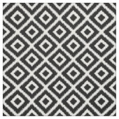 Tissu Diamants d'Ikat noir et blanc (Échantillon)