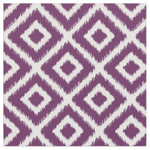 Tissu Diamants d'Ikat pourpre de prune