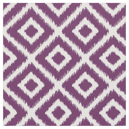 Tissu Diamants d'Ikat pourpre de prune (Fermer)