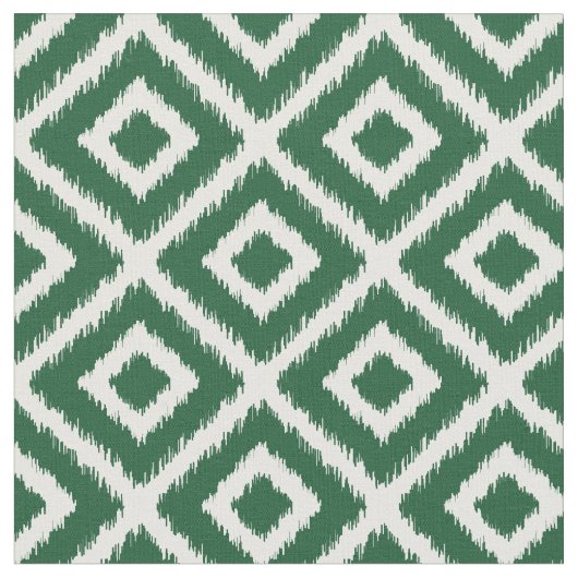 Tissu Diamants d'Ikat Vert Chasseur (Fermer)
