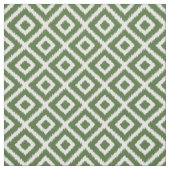 Tissu Diamants d'ikat vert de la mousse (Échantillon)