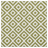 Tissu Diamants d'ikat vert olive (Échantillon)