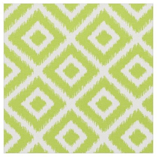 Tissu Diamants d'Ikat vert pomme (Fermer)