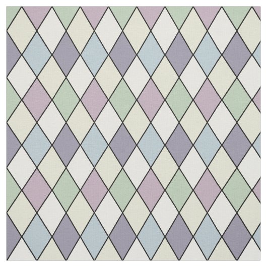 Tissu Diamants en pastel de harlequin (Échantillon)