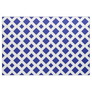Tissu Diamants géométriques de bleu marine sur le tiss