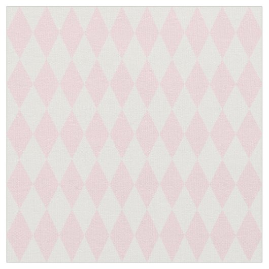 Tissu Diamants Harlequin Blanc et Rose Clair (Fermer)