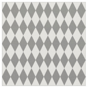 Tissu Diamants Harlequin Blanc & Gris