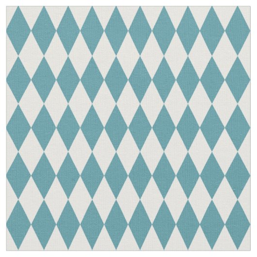 Tissu Diamants Harlequin Blanc & Sarcelle (Fermer)