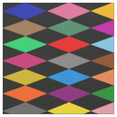 Tissu Diamants Harlequin Colorés Design Noir (Fermer)
