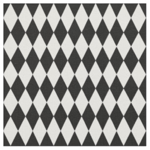 Tissu Diamants Harlequin Noir & Blanc