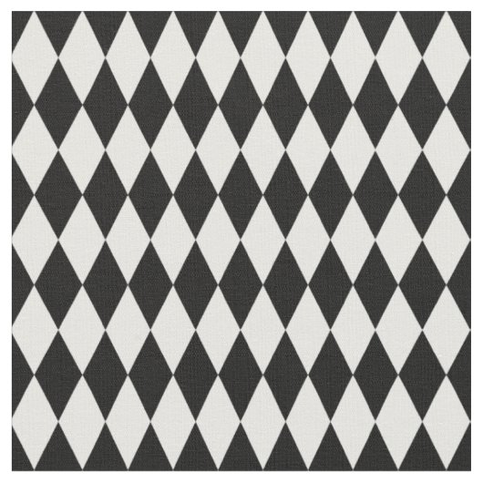 Tissu Diamants Harlequin Noir & Blanc (Fermer)